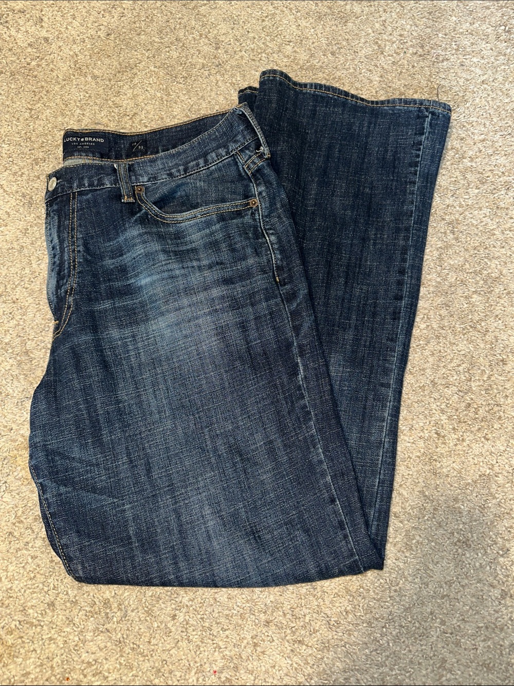 Lucky Brand Men's Dark Blue Bootcut Jeans